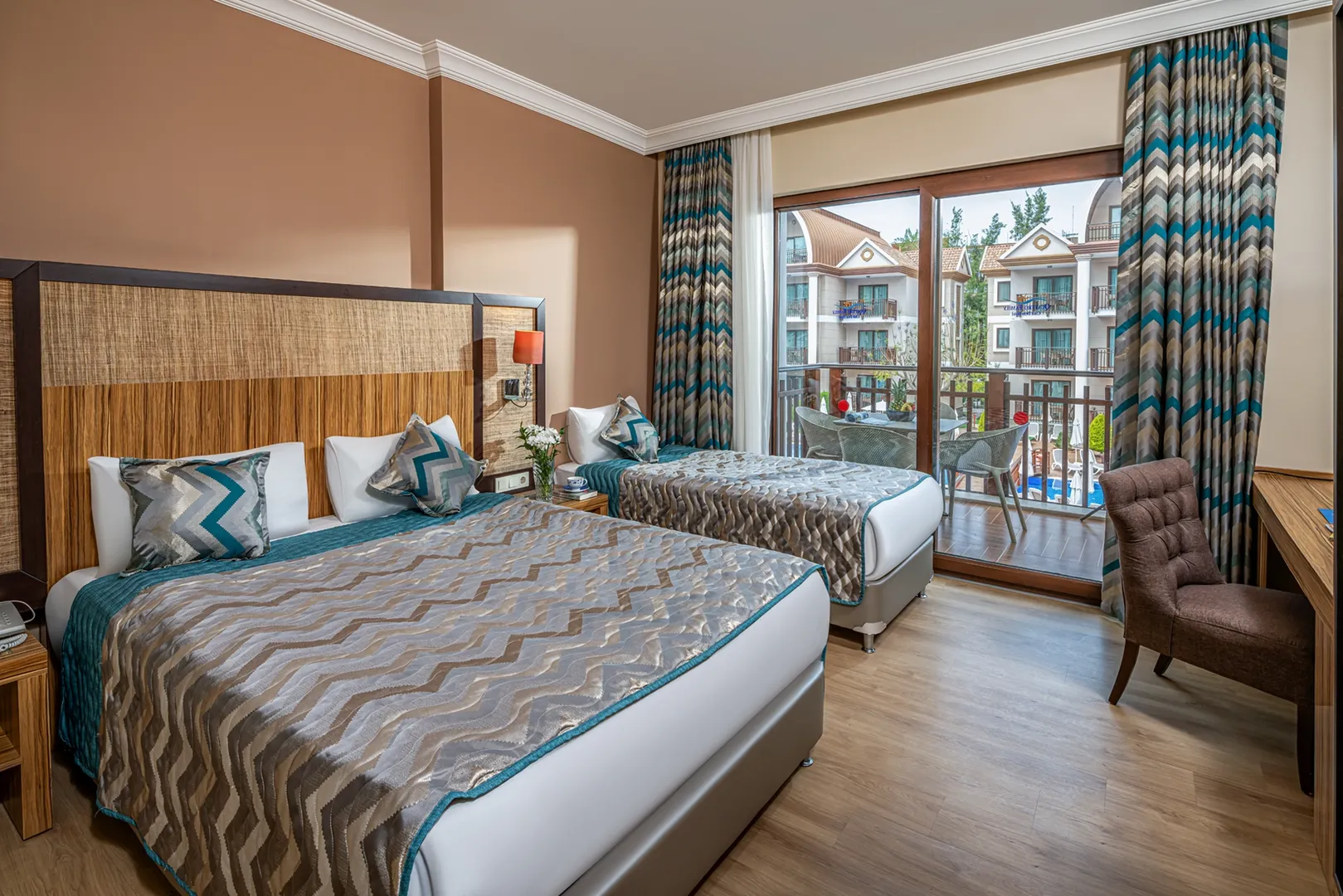 Familienzimmer im Aqua-Gebäude im Quattro Family Club Dem