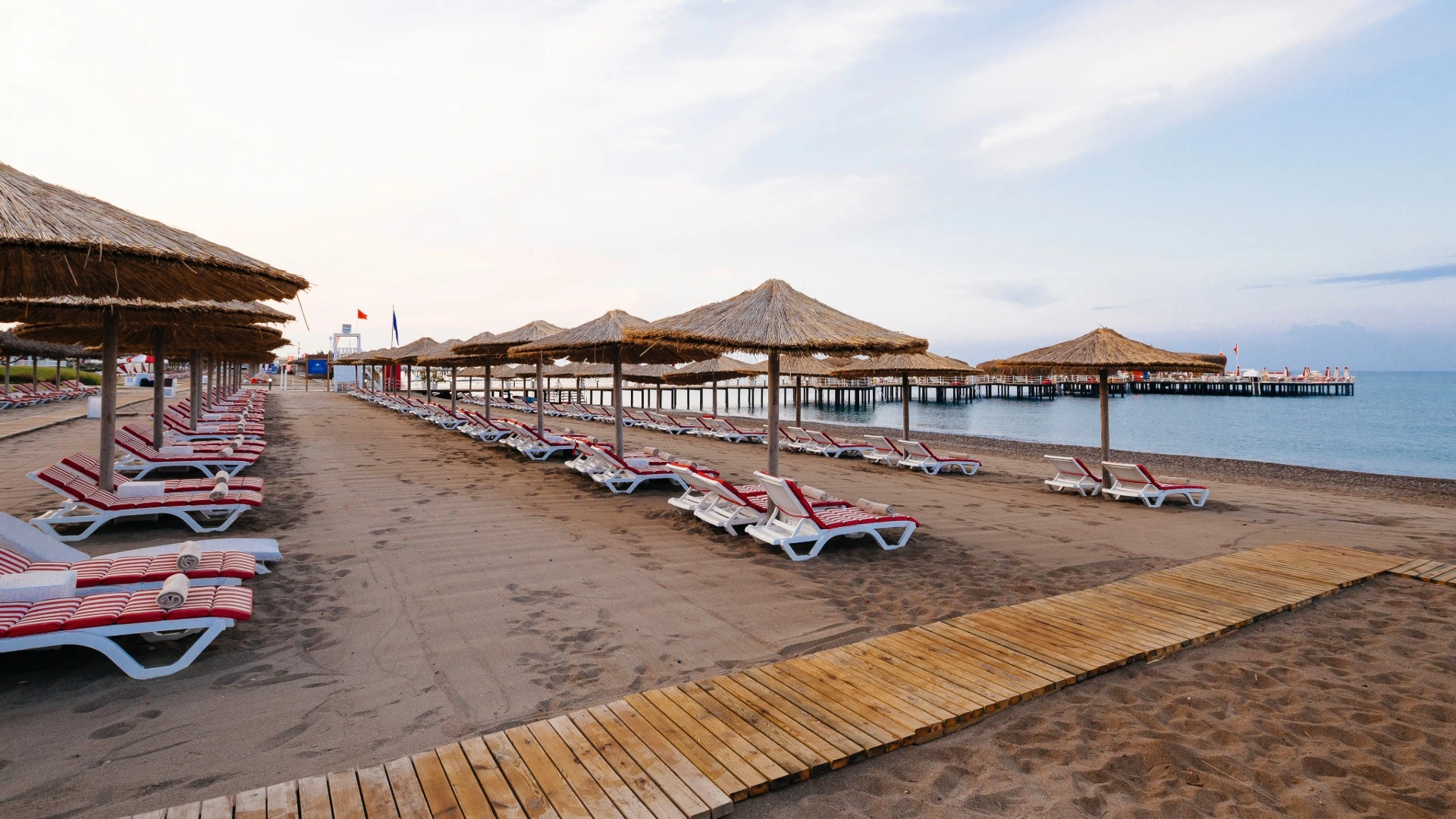 Hoteleigener Sandstrand des Selectum Luxury Resort Belek